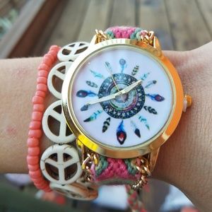 Bohemian Festival Patterned Watch Color Watermelon